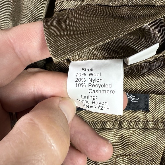 Vintage 90's Baracuta Cashmere Wool Bomber Jacket Beige Medium Soft Gold Lined - Picture 8 of 15